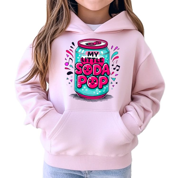 K-Pop Demon Hunters Style Pink Hoody With Soda Pop Graphic imagen 1